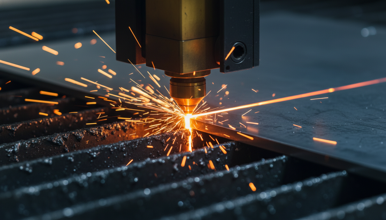 Rapid prototyping laser cutting close-up